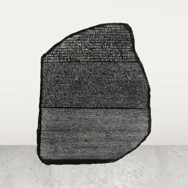 Rosetta Stone - Key to deciphering  Egyptian scripts - Cold Cast Bronze Resin