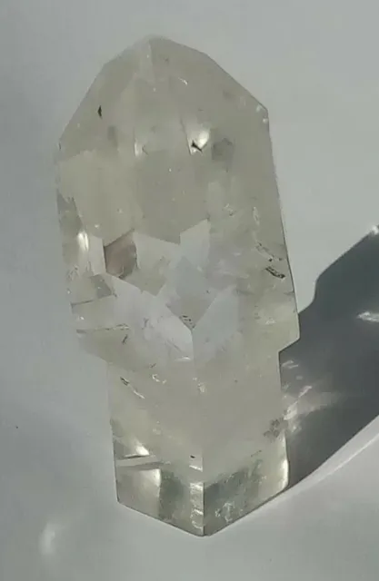 Gorgeous Bright Quartz Crystal Scepter Rare Diamond Face Madagascar 76g