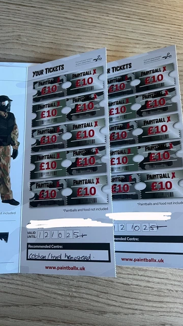 Paintball X - 20 Tickets (WORTH: £200)