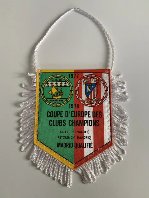 Fanion PSG / Atlético Madrid, Coupe Du Monde Des Clubs 2025 Paris, 9x11cm