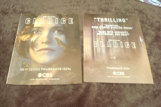 CLARICE 2022 Emmy ad Rebecca Breeds as Clarice Starling with moths, Hannibal