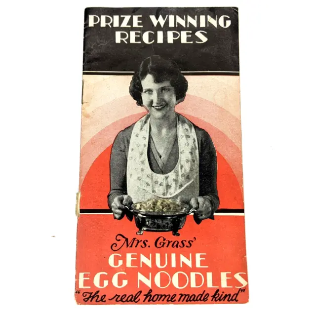 c1920s Mrs. I.J. Grass Egg Noodles Advertising Booklet Award Winning Recipes 2N