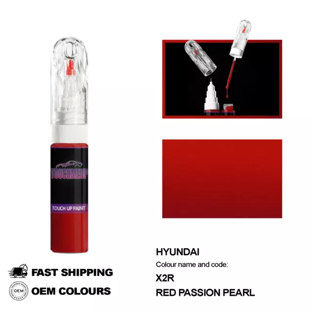 Para Los Modelos Hyundai Red Passion Pearl X2R Kit De Aguja De Pintura De...