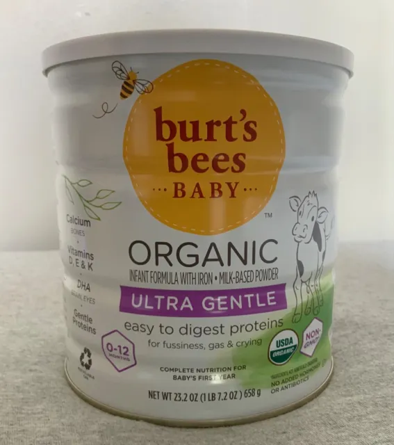 BURT’S BEES BABY ORGANIC-SEALD- Ultra gentle- infant - milk based powder 23.2 oz