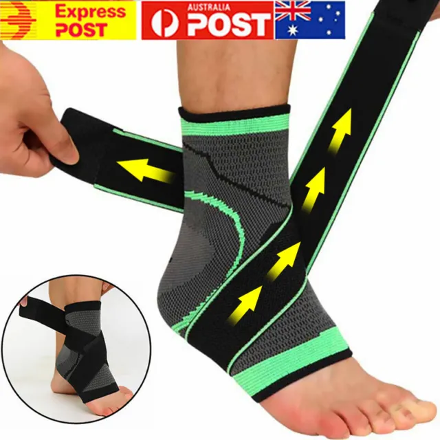 Ajustable Ankle Brace Foot Sprain Support Bandage Achilles Strap Protector Wrap
