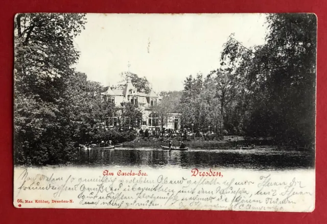 AK DRESDEN 1899 Carolasee im Königl. Grossen Garten  ( 65335