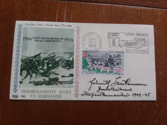 Ww2 Germany general helmuth beukemann Signed Cover Autograph Signature