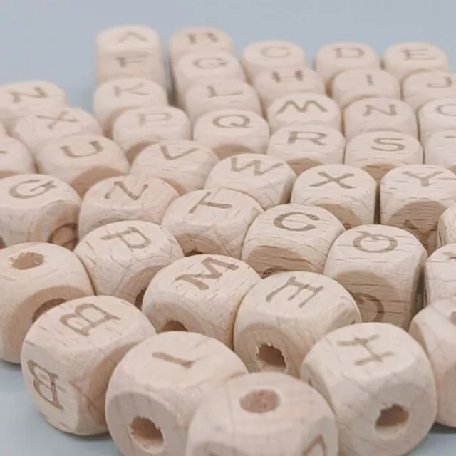 0.47in Wooden English Letter Dice DIY Educational Personalized Wooden Rolling