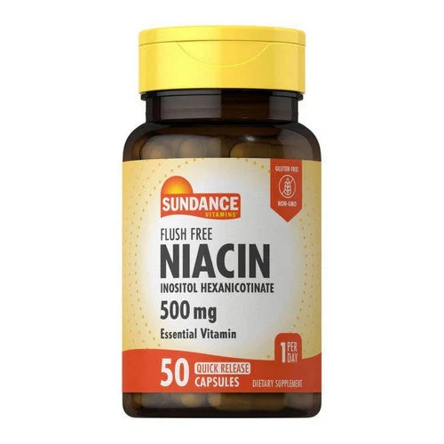 NIACIN INOSITOL HEXANICOTINATE Quick Release 500 mg 50 Caps By Sundance ...