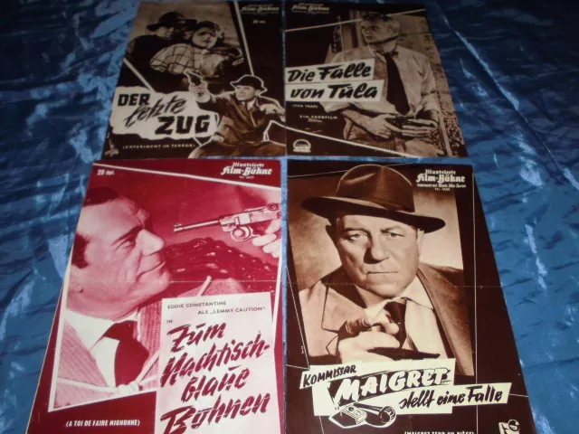 Film Programme 50er / 60er Jahre , Kriminal Filme , Kino Werbung , # 22