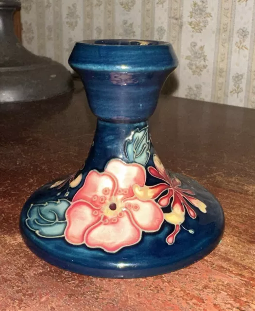 RARE VTG!! Moorcroft “OBERON” England Pottery Candlestick-Rachel Bishop Design