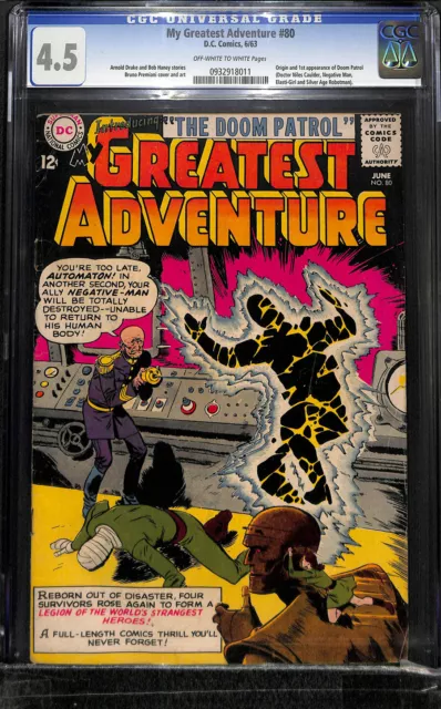 My Greatest Adventure #80 CGC 4.5 DC 1963 1st Doom Patrol! L12 931 cm