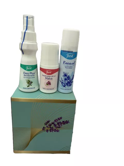 Just Deodoranti: roll-on Malva, Deo Spray alle erbe, Eucasol purifica l’ambiente
