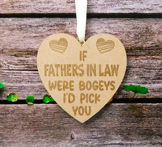 Father In Law Gift Engraved Heart If * Were Bogeys I'd Pick Personalised Present