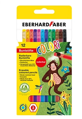 12 EBERHARD FABER Colori Buntstifte farbsortiert NEW