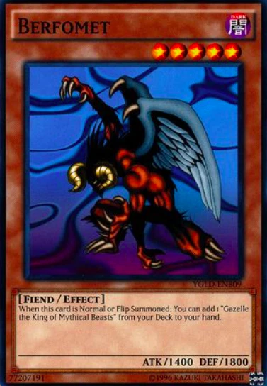 3X NM Berfomet - YGLD-ENB09 - Common Unlimited PLAYSET yugioh