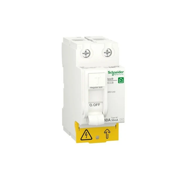 Interrupteur Différentiel 2P 40A 30mA Type AC Schneider Resi9 XE R9erc240 2p 40a 30ma Type Ac