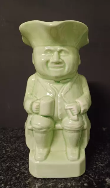 Green Glazed large Toby Jug No 1 B Made in England Collectable bar mancave pub
