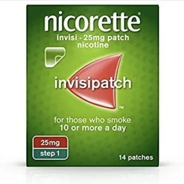 NICORETTE INVISIPATCH, 14 Nicotine Patches, 25 mg Step 1 £14.95