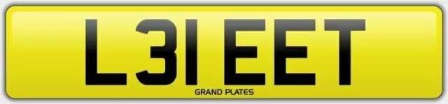 Lee T Lees Number Plate L31 Eet Leah Liam Lea Leanne Car Reg Fee Paid Lets Leet