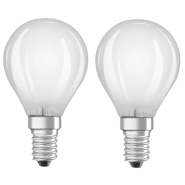 2 x Bellalux LED Filament Leuchtmittel Tropfen 4W = 40W E14 matt warmweiß 2700K