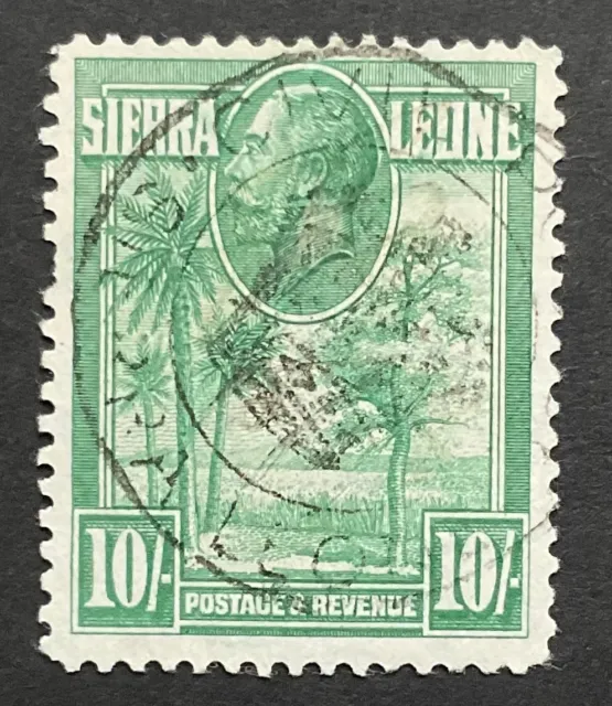 Sierra Leone 1932 10/- green fiscal use SG 166 (ct£170)
