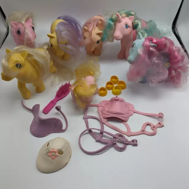 Job lot My Little Pony figures 1980's bundle - mixed conditions REQUIRE CLEANING