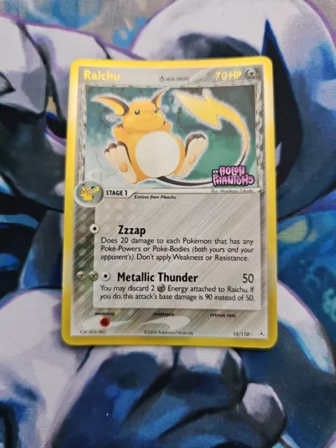 Pokemon EX Holon Phantoms Raichu 15/110 Reverse Holo Rare Stamped Played