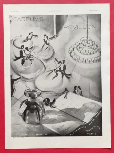 Publicité de presse Parfums REVILLON - LOTERIE NATIONALE Mai 1940