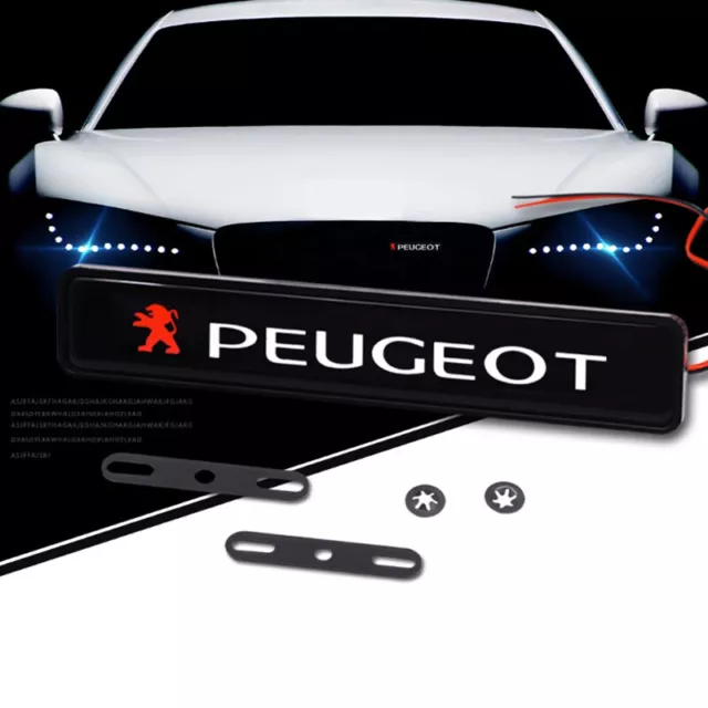 Emblème Lumineux de Grille Avant à LED Pour Peugeot