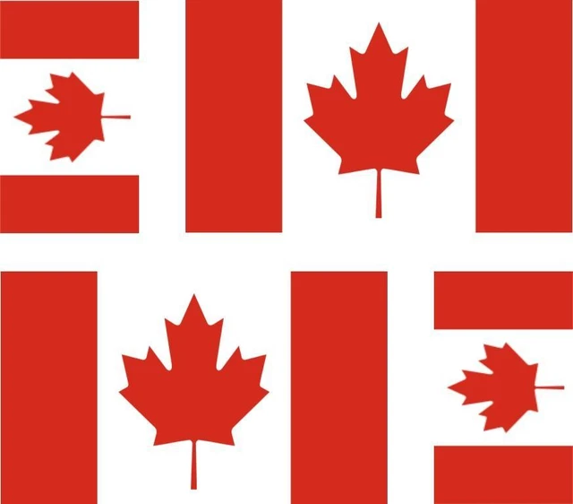 4X Adesivo Sticker Auto Moto Strisce Bandiera Tuning Auto Canada