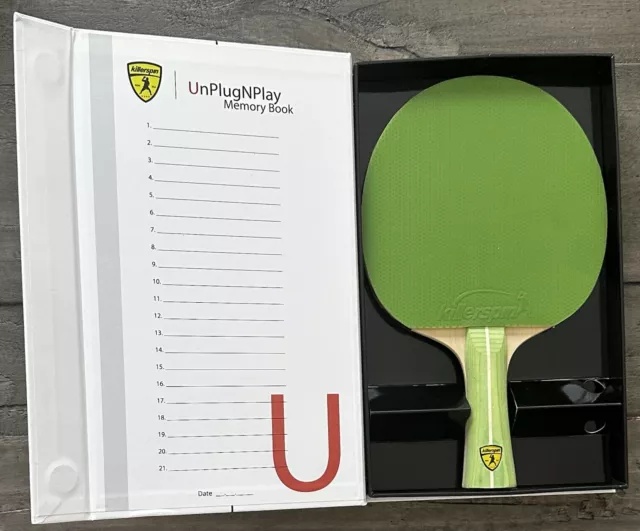 Killerspin Jet200 Lime Beginner’s Ping Pong Paddle with Storage Box