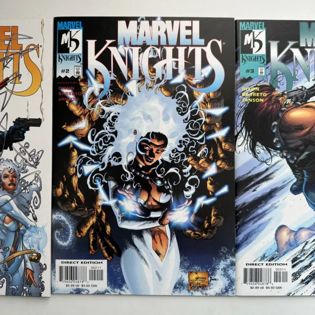 Marvel Comics Marvel Knights #1 2 3 NM Daredevil Punisher Black Widow 2000 3