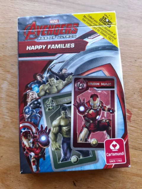 Marvel AVENGERS Age of Ultron Happy Families Card Game cartamundi Vgc