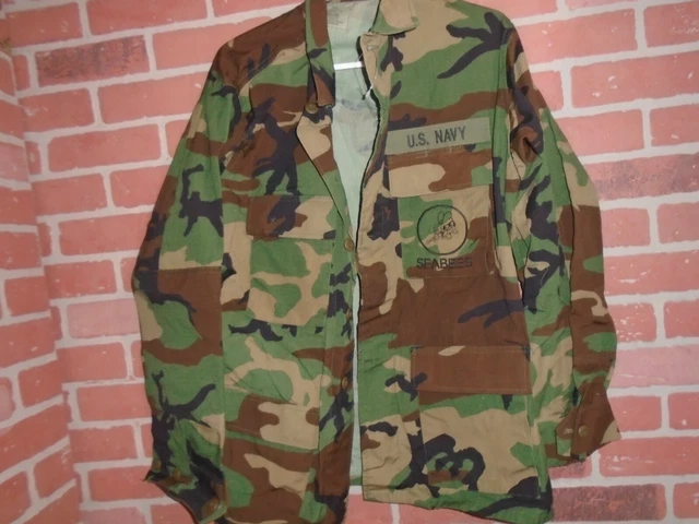 Us Navy Vintage Seabees Bdu Uniform Top Never Worn Size Medium-Long