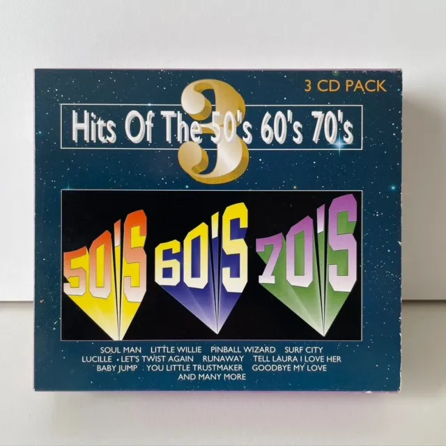 Hits Of The 50's 60's 70's 3 CD Pack : 72 Original Artist Hit Tracks on 3 CDs