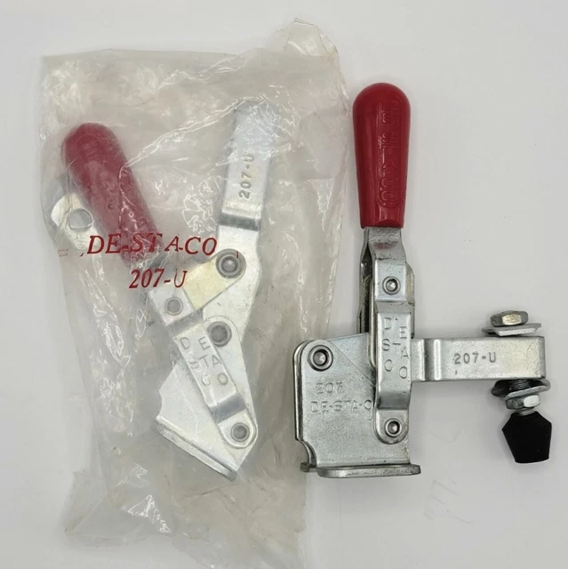 Lot of 2 DESTACO Manual Vertical Handle Clamp 207-U Series USA Made