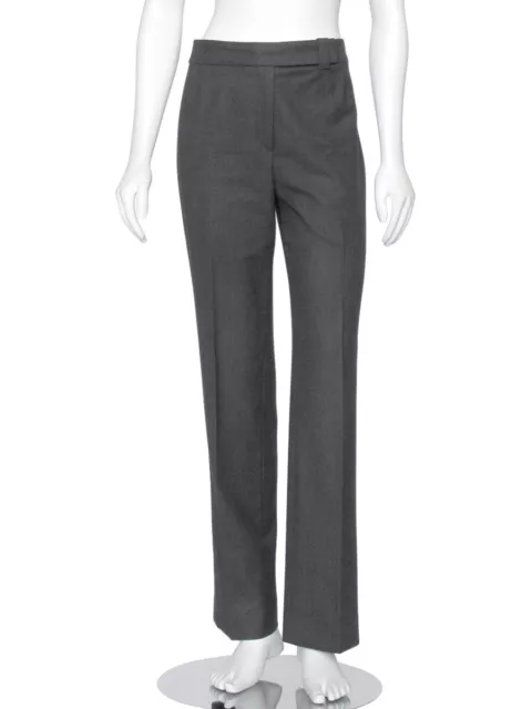 *SALE!* Akris Punto Charcoal Gray Double Faced Wool Straight Leg Pants size 6/4 2