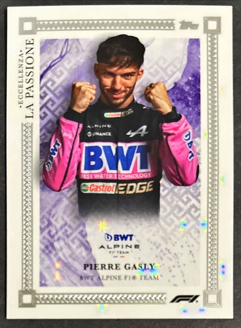 2023 Topps Eccellenza Formula F1 Pierre Gasly 2/25 Purple La Passione BWT Alpine