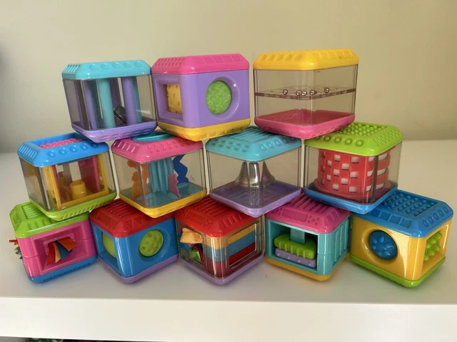 FISHER PRICE PEEK A Boo Sensory Blocks Cubes Bricks Bundle of 12 £13.46 ...