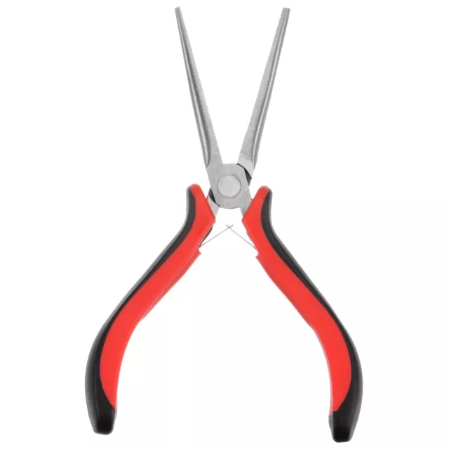 Mini Needle Nose Pliers 4.5" Mini Flat Jaw Precision Plier with Plastic Handle