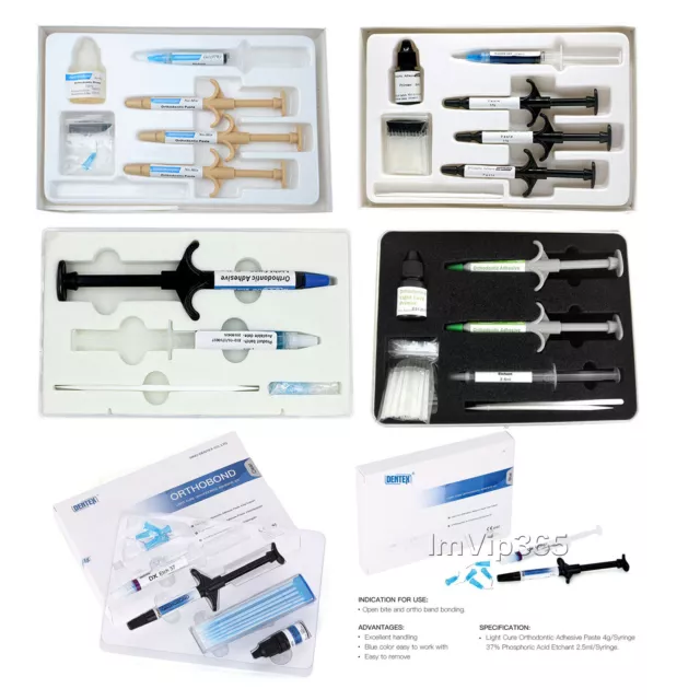 Dental Light Cure Orthodontic Adhesive Kit Direct Bonding Glue System VIP