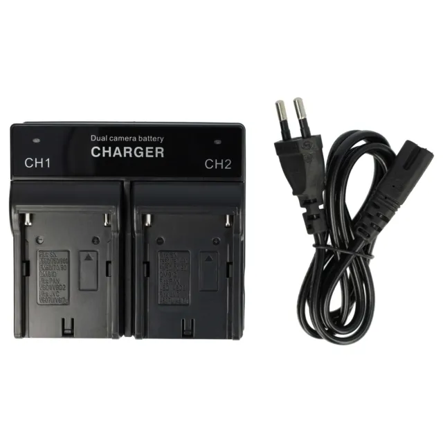 Chargeur double pour Sony NP-FM500H NP-FM30 NP-FM50 NP-FM55H - 4.2 / 8.4 V