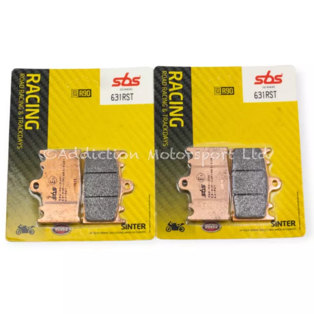 2x Pairs SBS Sinter Front Brake Pads for Suzuki GSXR 600 K1 K2 K3 2001-03 631RST