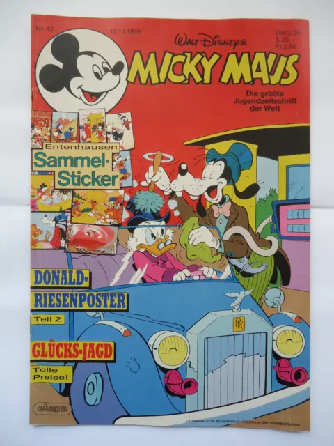 Micky Maus Heft Nr.42  12.10.1989 mit Beilage + Starschnitt-Superposter Teil 2