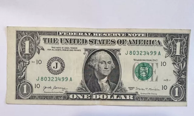 Misaligned One Dollar Bill Error 2017 cool bill