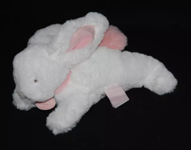 Peluche lapin pompon bonbon DOUDOU ET COMPAGNIE blanc corail rose 25 cm NEUF