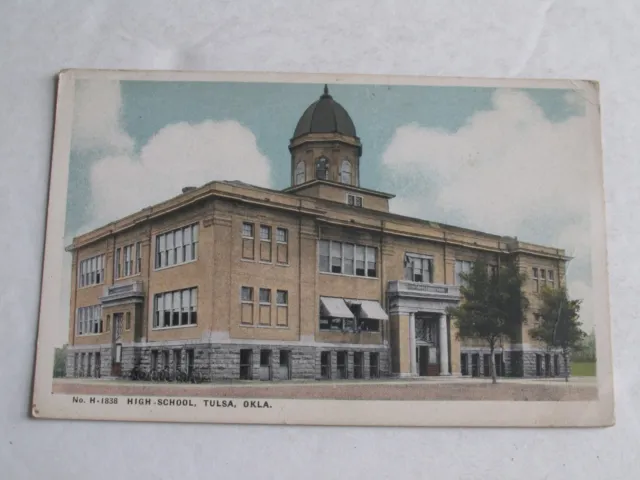 G26 Postcard High School Tulsa OK Oklahoma building