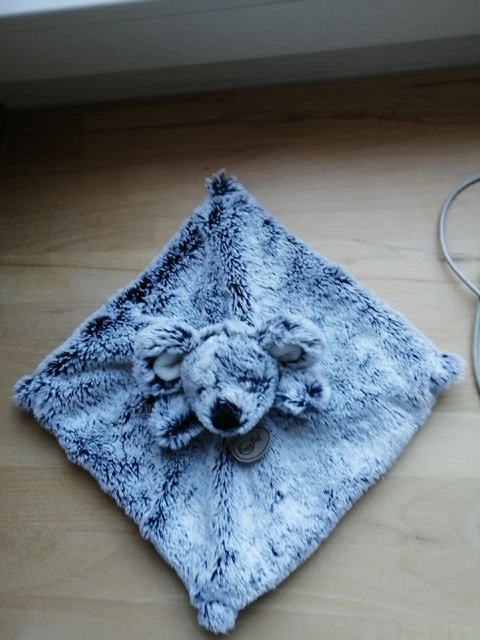 Doudou Plat Souris Moucheté Noir Et Blanc Les Flocons Baby Nat Babynat