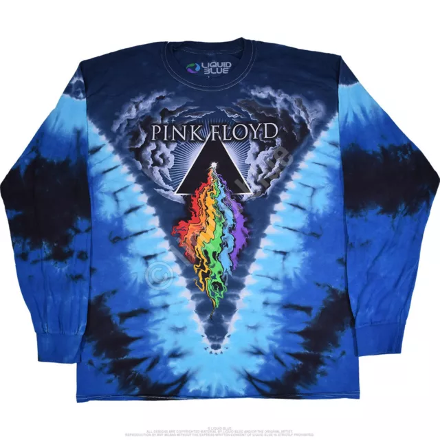 Pink Floyd-Dark Side-Prism River-Long Sleeve-Tie Dye T-Shirt M,L,Xl,Xxl